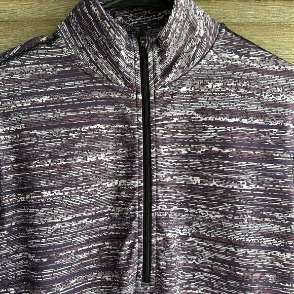 Nike Women's Dri-Fit 1/2 Zip Pullover Purple/Gray Sz M - Picture 2 of 7
